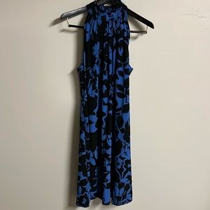 Ralph Lauren High neck blue/navy floral dress
